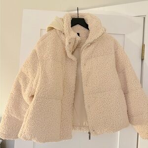 Maje Cream Textured Jacket